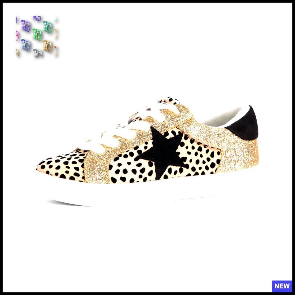 Fashion Sneakers Lace Up Low Top Comfortable Cushioned Walking Shoes Star